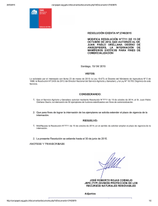 Modifica resolución N° 7711 de 15 de octubre de 2014, que autorizó al sr. Juan Pablo Orellana Osorio de Andespiders, la internación de mamíferos exóticos para fines de comercialización