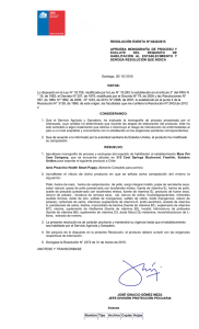 RESOLUCIÓN EXENTA Nº:8242/2015 APRUEBA  MONOGRAFÍA  DE  PROCESO  Y EXCLUYE  DEL 