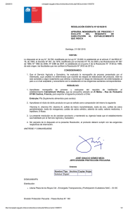 RESOLUCIÓN EXENTA Nº:6316/2015 APRUEBA  MONOGRAFÍA  DE  PROCESO  Y EXCLUYE  DEL 