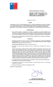 RESOLUCIÓN EXENTA Nº:8243/2015 APRUEBA  MONOGRAFÍA  DE  PROCESO  Y EXCLUYE  DEL 