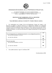 ORGANIZACIÓN MUNDIAL DE LA PROPIEDAD INTELECTUAL Aviso N. 19/2006 ‡