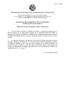 ORGANIZACIÓN MUNDIAL DE LA PROPIEDAD INTELECTUAL  Aviso N. 24/2008