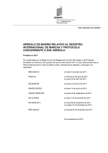 ARREGLO DE MADRID RELATIVO AL REGISTRO INTERNACIONAL DE MARCAS Y PROTOCOLO