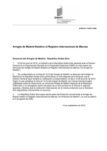 Arreglo de Madrid Relativo al Registro Internacional de Marcas