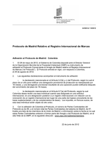 Protocolo de Madrid Relativo al Registro Internacional de Marcas