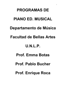Programas de Piano Educación Musical 2012