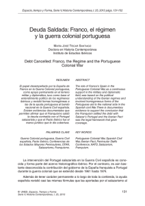 Deuda Saldada: Franco, el régimen y la guerra colonial portuguesa Colonial War