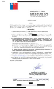 RESOLUCIÓN EXENTA Nº:5108/2015 AUTORIZA  AL  SR.  SERGIO  ESPARZA RIVEAUD  DE  EXOTIC  CHILE  LTDA.  LA