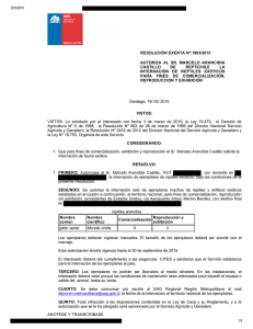 RESOLUCIÓN EXENTA Nº:1883/2015 AUTORIZA  AL  SR.  MARCELO  ARANCIBIA CASTILLO  DE 