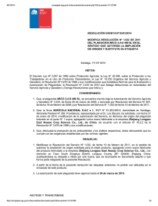 Modifica resolución N° 1.032 de 2011 del plaguicida Arco 2,4-D 480 SL en el sentido que autoriza la ampliación de origen y sustituye su etiqueta