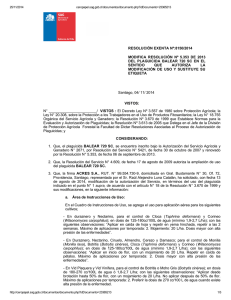 Modifica resolución N° 5,353 de 2013 del plaguicida Balear 720 SC en el sentido que autoriza la modificación de uso y sustituye su etiqueta