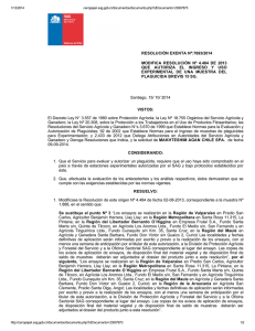 Modifica resolución N° 4,484 de 2013 que autoriza el ingreso y uso experimental de una muestra del plaguicida Brevis 15 SG