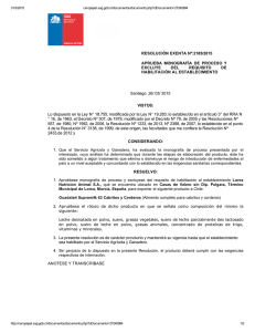 RESOLUCIÓN EXENTA Nº:2185/2015 APRUEBA  MONOGRAFÍA  DE  PROCESO  Y EXCLUYE  DEL 