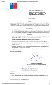 RESOLUCIÓN EXENTA Nº:5346/2015 APRUEBA  MONOGRAFÍA  DE  PROCESO  Y EXCLUYE  DEL 