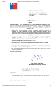 RESOLUCIÓN EXENTA Nº:5733/2015 APRUEBA  MONOGRAFÍA  DE  PROCESO  Y EXCLUYE  DEL 