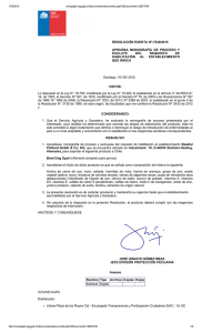 RESOLUCIÓN EXENTA Nº:7032/2015 APRUEBA  MONOGRAFÍA  DE  PROCESO  Y EXCLUYE  DEL 