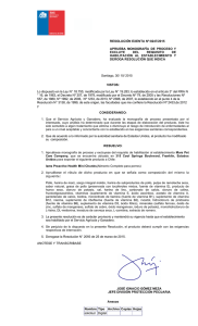 RESOLUCIÓN EXENTA Nº:8247/2015 APRUEBA  MONOGRAFÍA  DE  PROCESO  Y EXCLUYE  DEL 