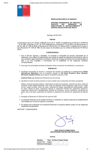 RESOLUCIÓN EXENTA Nº:6465/2015 APRUEBA  MONOGRAFÍA  DE  PROCESO  Y EXCLUYE  DEL 