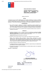 RESOLUCIÓN EXENTA Nº:6466/2015 APRUEBA  MONOGRAFÍA  DE  PROCESO  Y EXCLUYE  DEL 