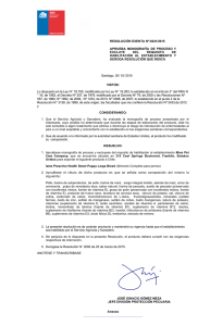 RESOLUCIÓN EXENTA Nº:8241/2015 APRUEBA  MONOGRAFÍA  DE  PROCESO  Y EXCLUYE  DEL 