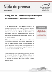 El Rey, con los Comités Olímpicos Europeos en PortAventura Convention Centre