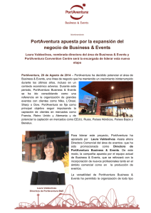 PortAventura apuesta por la expansión del negocio de Business &amp; Events