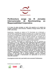 PortAventura acoge las IX Jornadas Internacionales de Benchmarking en Responsabilidad Corporativa