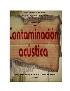 CONTAMINACION ACUSTICA SEGURA, Julieta - CASAS, Ricardo