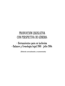 Producción Legislativa con perspectiva de género Corporación Manuela Ramos