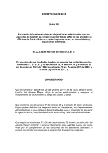 Decreto 334 del 30 de Julio de 2013