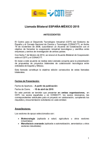 Llamada Bilateral ESPAÑA-MÉXICO 2015