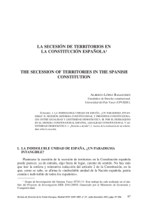 la secesión de territorios en la constitución española constitution