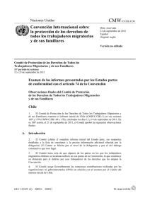 Observaciones finales del Comité de Protección de los Derechos de todos los Trabajadores Migratorios y de sus Familiares en Chile