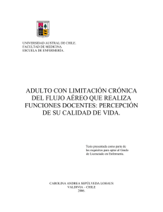 Adulto con limitaci n cr nica del flujo a reo que realiza funciones docentes: percepci n de su calidad de vida