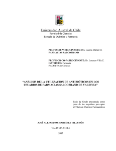 An lisis de la utilizaci n de antibi ticos en los usuarios de farmacias Salcobrand de Valdivia