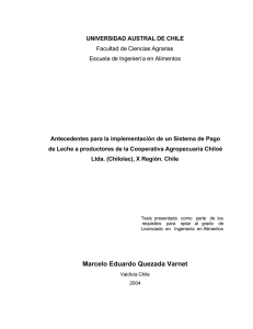 Antecedentes para la implementaci n de un sistema de pago de leche a productores de la Cooperativa Agropecuaria Chilo Ltda. (Chilolac), X Regi n. Chile