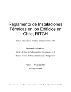 Reglamento de Instalaciones Térmicas en los Edificios en Chile, RITCH