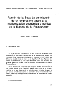 Ramón de la Sota: La contribución modernización económica y política