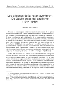 Los orígenes de la «gran aventura» De Gaulle antes del gaullismo (1914-1940)