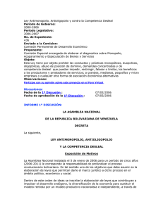 Ley Antimonopolio, Antioligopolio y contra la Competencia Desleal 2000-2006 2006-2007 436