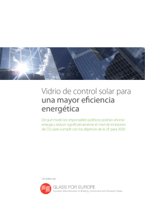 Vidrio de control solar para una mayor eficiencia energética