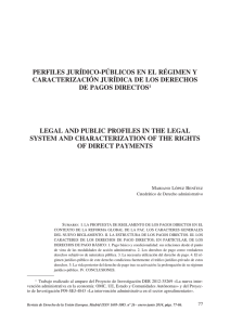 perFiles JurÍdico-públicos en el rÉGimen Y caracteriZación JurÍdica de los derechos