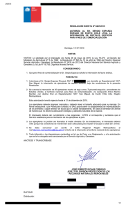 RESOLUCIÓN EXENTA Nº:5267/2015 AUTORIZA  AL  SR.  SERGIO  ESPARZA RIVEAUD  DE  EXOTIC  CHILE  LTDA.  LA