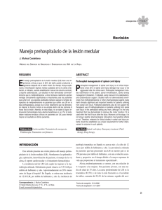 E Manejo prehospitalario de la lesión medular Revisión RESUMEN
