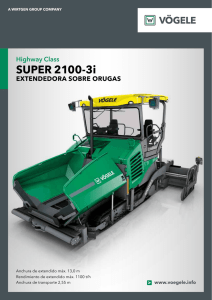 SUPER 2100-3i Highway Class ExTENdEdORA SObRE ORUGAS www.voegele.info
