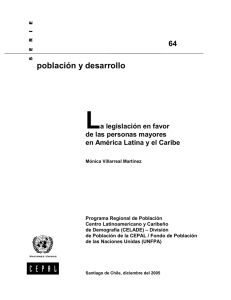 Legislación en favor de las personas mayores en América Latina y el Caribe 