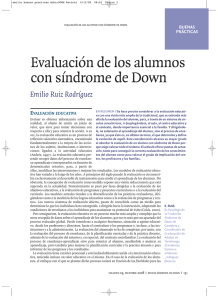 Evaluación de los alumnos con síndrome de Down