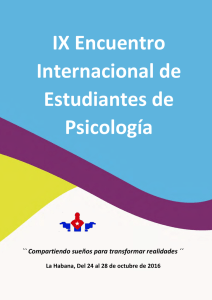 IX Encuentro Internacional de Estudiantes de Psicología