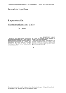 La penetración norteamericana en Chile