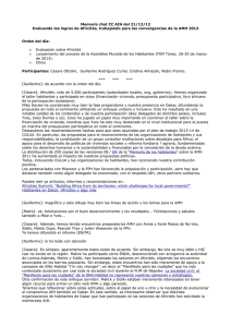 application/pdf Memoria chat CC AIH - Evaluando los logros de Africités, trabajando para las convergencias de la AMH 2013 (ES, 22-12-12).pdf [47,72 kB]